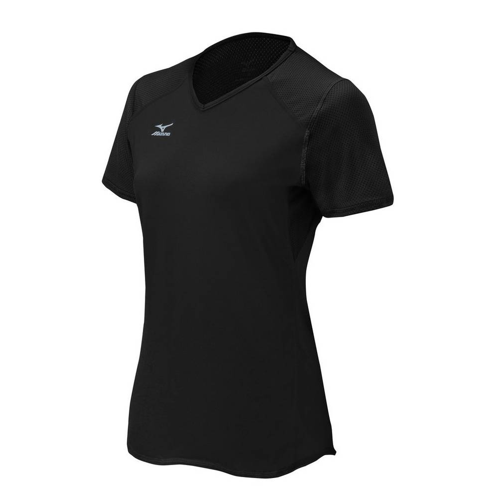 Jerseys Mizuno Techno VI Short Sleeve Mujer Negras Comprar KIRZ-45763